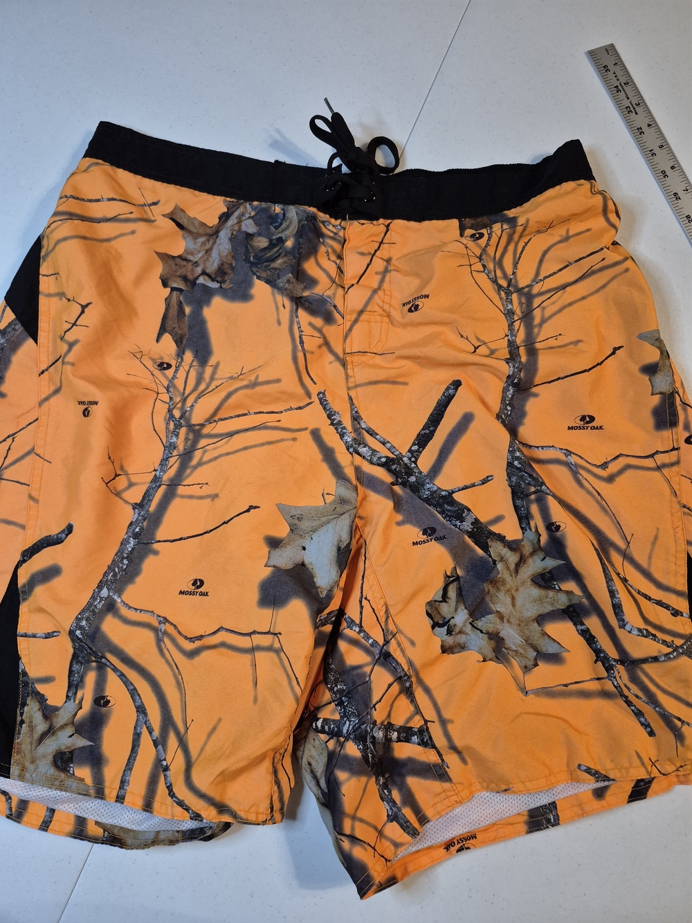 Mossy Oak Men's Orange Camo Swim Trunks 4832
